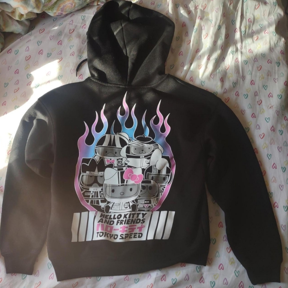 Hello Kitty Black and Pink Graphic Sweater